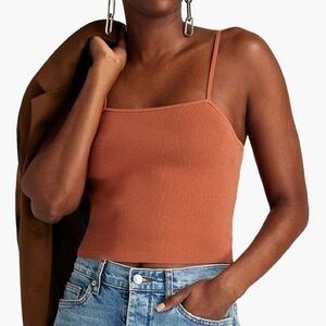 A.L.C Darby brown cropped ribbed tank